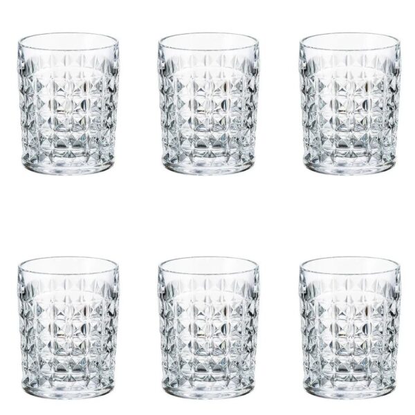 Bohemia Crystal Tumbler Diamond Set, 6 Pieces -230 ml