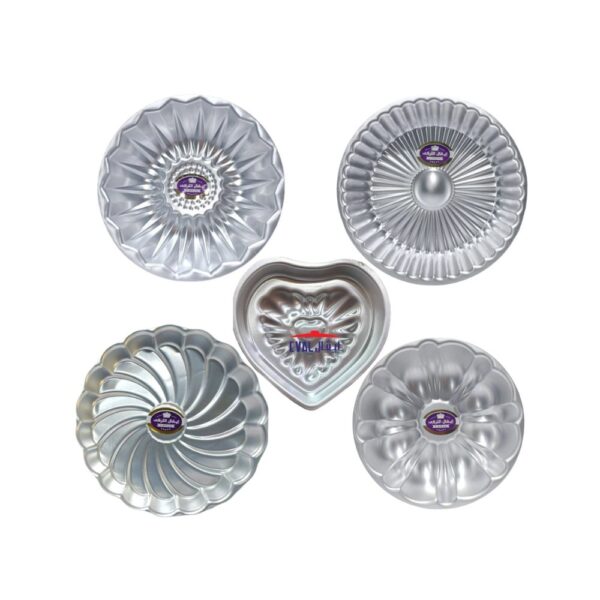 طقم قوالب كيك  الومنيوم 5 ق