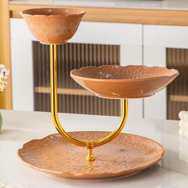 شياله كحك و كاندي ٣ دور – Andalous Design – Metallic Brown