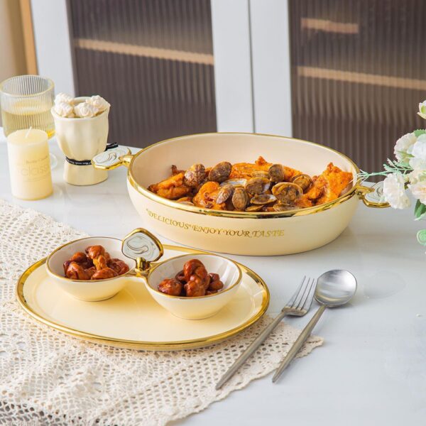 طاجن تقديم بيضاوى – بيج – Modern