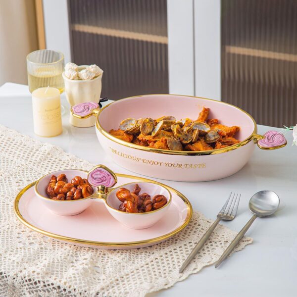 طاجن تقديم بيضاوى – روز – Modern