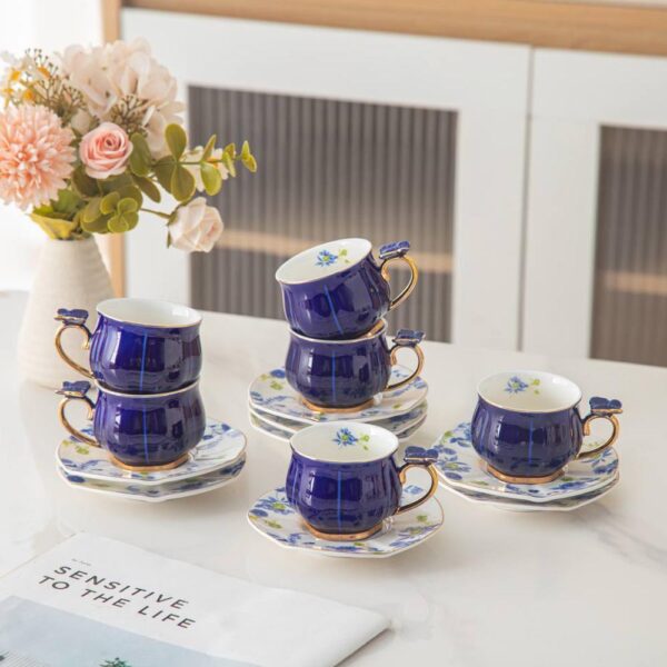 طقم قهوه – Butterfly Blue