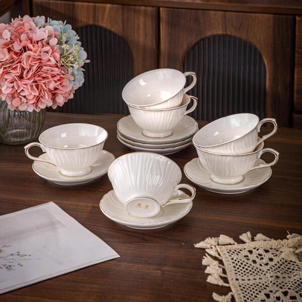 طقم شاي – ملكى – أبيض