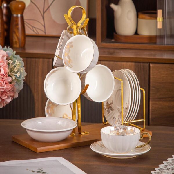 طقم شاى على حامل بالتمرية – Pumpkin – Gray