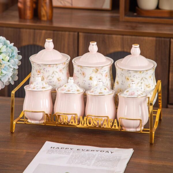 طقم توابل على حامل – Queen – Pink