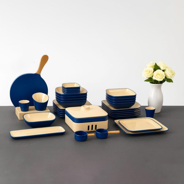 طقم ميلامين 40 قطعة – Opal – Dark Blue