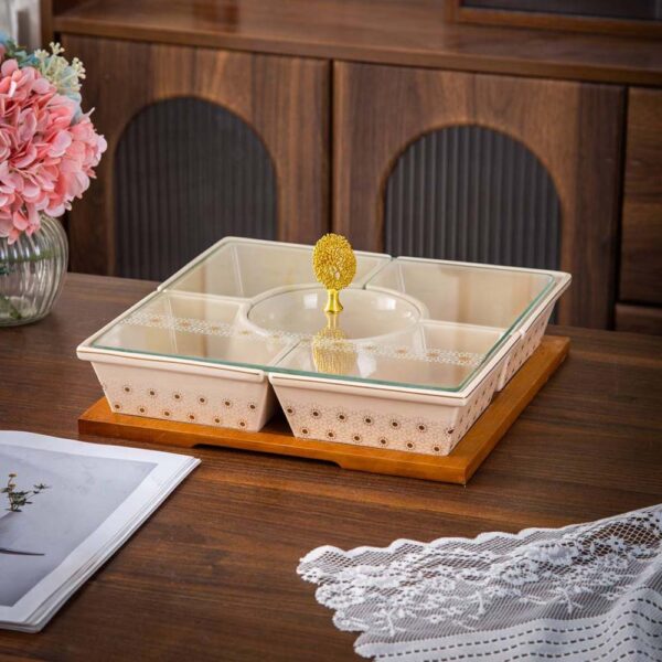 طقم تسالى مربع – Andalous Design – Biege