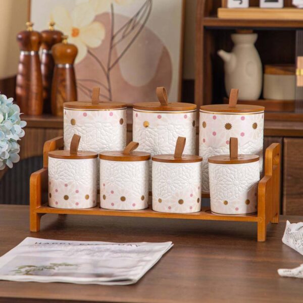 طقم توابل 7 قطع – Andalous Design – White*Rose