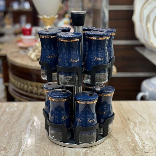 طقم توابل دوار – 12 قطعه