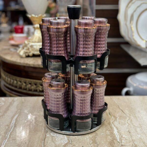 طقم توابل دوار – 12 قطعه