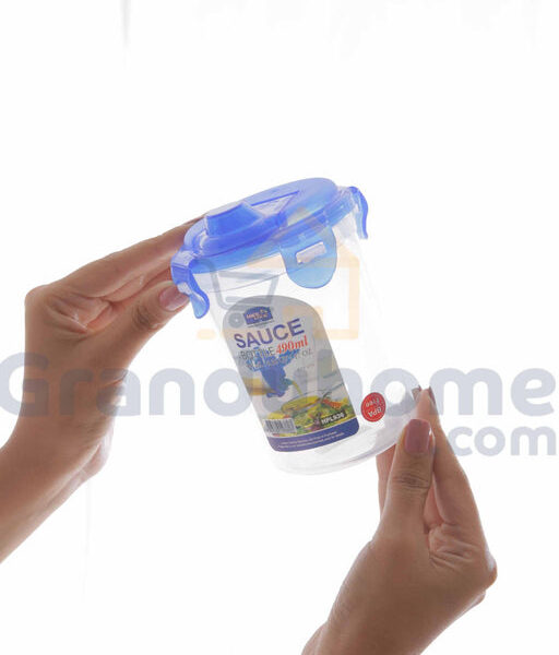 لوك اند لوك علبة بلاستيك دائرية للصوص ٤٩٠ مل