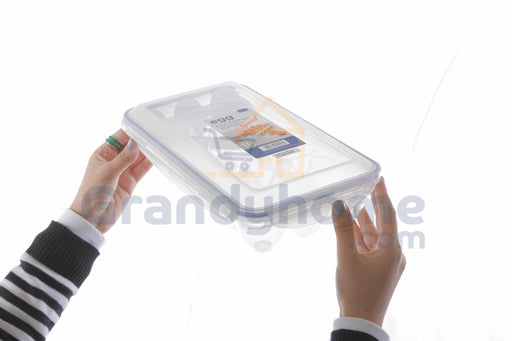 لوك اند لوك علبة مستطيل لحفظ البيض بلاستيك 18 بيضة