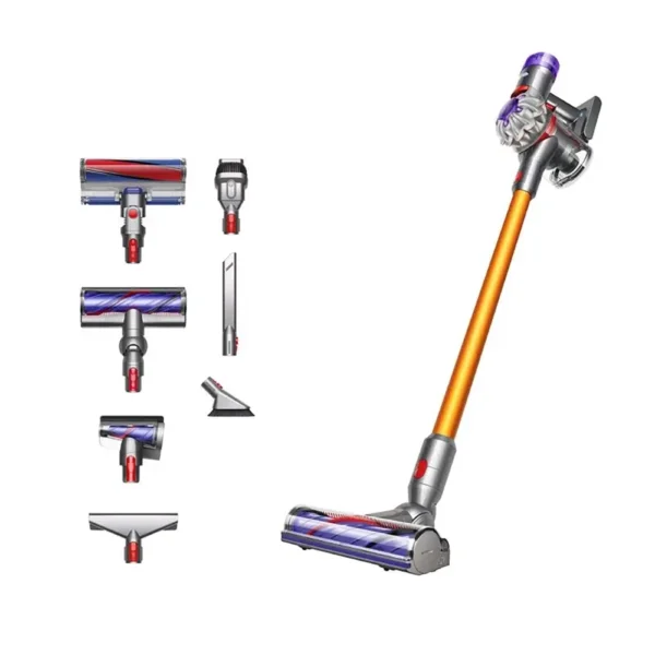 Dyson V8 Absolute Gold/Gray | مكنسة دايسون لاسلكية قوية للتنظيف العميق