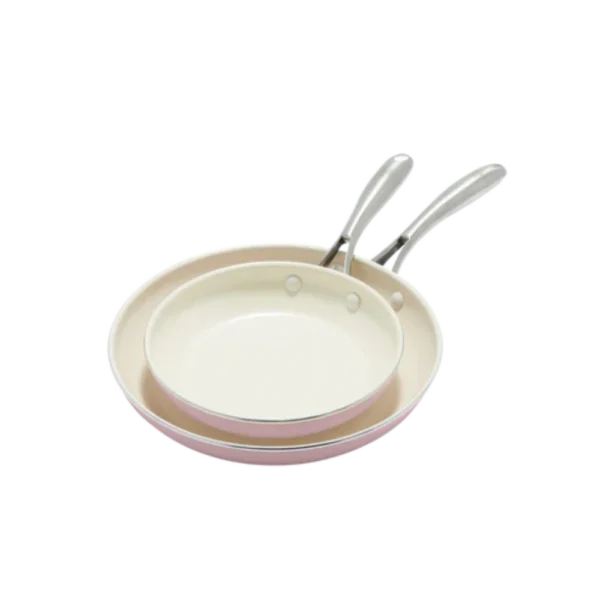 طقم مقلاه باللون البينك-green pan