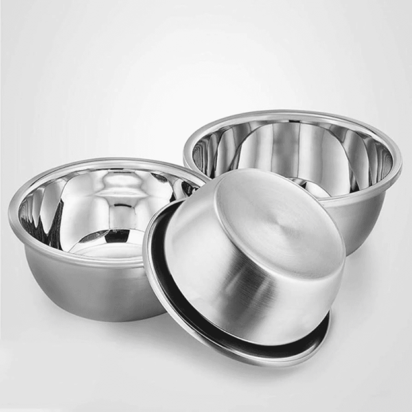 طقم عجان ستانلس ستيل دائرية – 28/30/32سم