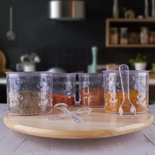 طقم توابل اكليريك 4ق بالمعالق LYTH