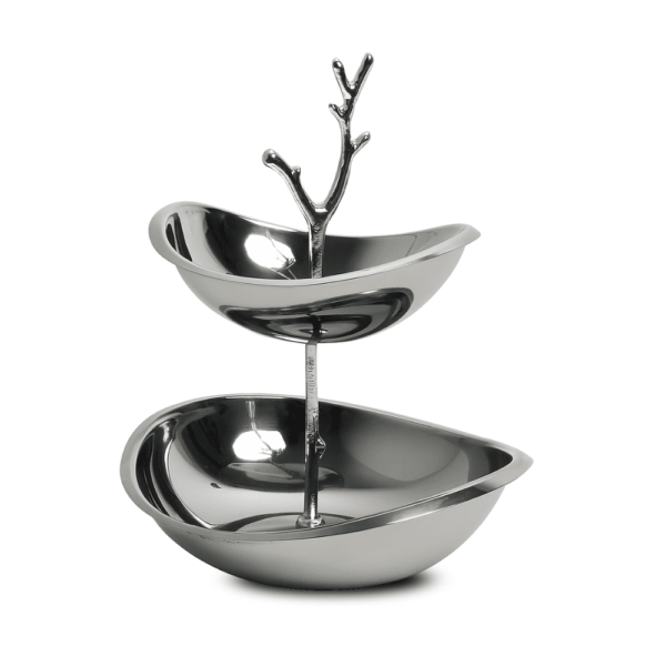 شياله و حامل مكسرات تقديم فاخر بطبقتين نيو تريز