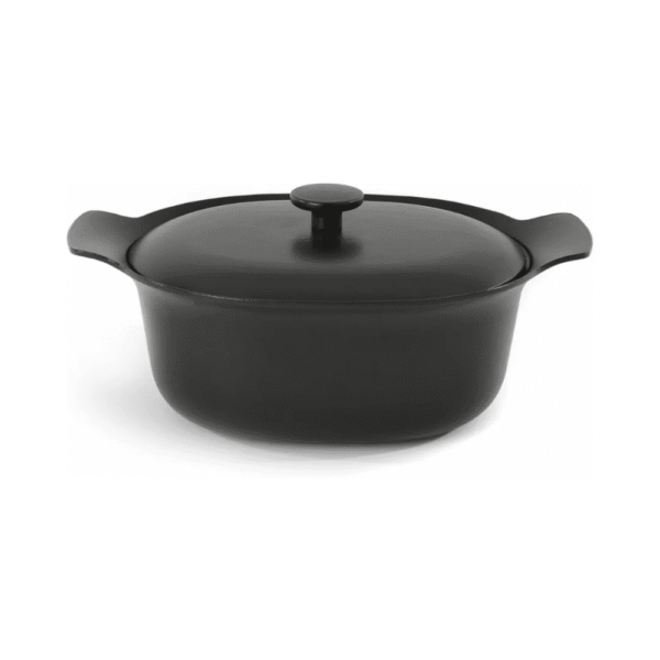 طاجن بيضاوي مغطى حديد أسود 28 × 22 سم (Berghoff)