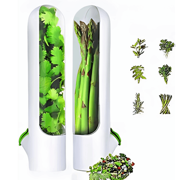 كبسوله حفظ الاعشاب الطازجة للثلاجه شفافه