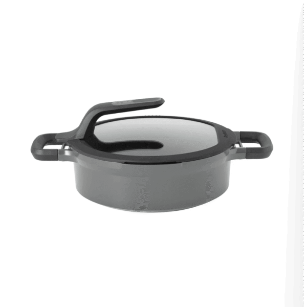 حلة بغطاء – خزفي رمادي بـ مقبضين 28 سم (Berghoff)